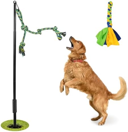 Outdoor Dog Toy,Interactive Dog Toys Outside Tug of War Dog Toy Interactive Exercise Game for Small Medium Large Dogs in Yard Park Playground Play Equipment
