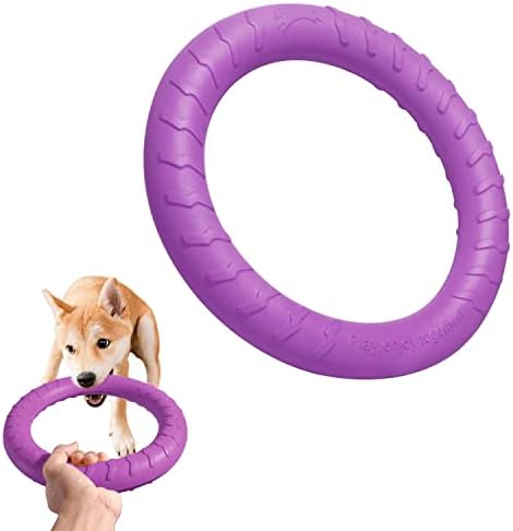 Dog Indestructible Durable Floating Flying Disc Dog Ring Chew Toys for Pool Swimming,Throwing,Catching,Grabbing Pitch Toss Outdoor Playing,Chewers