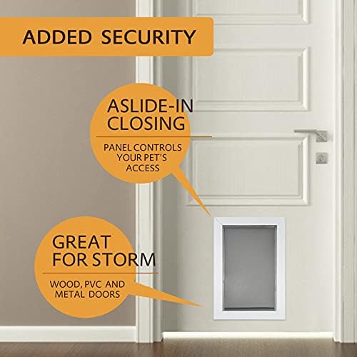 AMZOO Extra Large Replacement Dog Door Flap PetSafe 13 1/8”x 24 7/8” | Compatible PAC 11-11040 Pet Door Flaps Magnetic Closure Weather-Resistant Non-Toxic Durable Flexible Silicone Easy Install