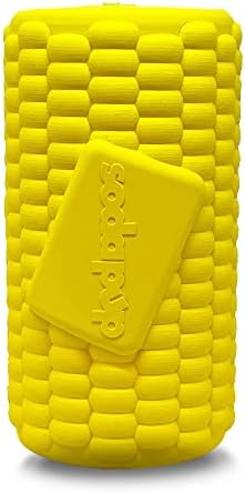 SodaPup Corn on the Cup – Durable Dog Treat Dispenser & Chew Toy Made in USA from Non-Toxic, Pet Safe, Food Safe Natural Rubber material for Mental Stimulation, Problem Chewing, Calming Nerves, & More