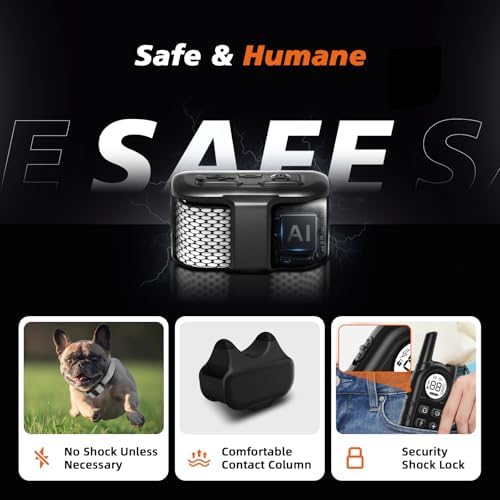 Ultra Compact Dog Shock Collar, Lightest Dog Training Collar with Remote for Small Dogs 5-30lbs & Medium Dogs/Puppies, Waterproof, Rechargeable, 1300ft Range (White Black Dot&Small)