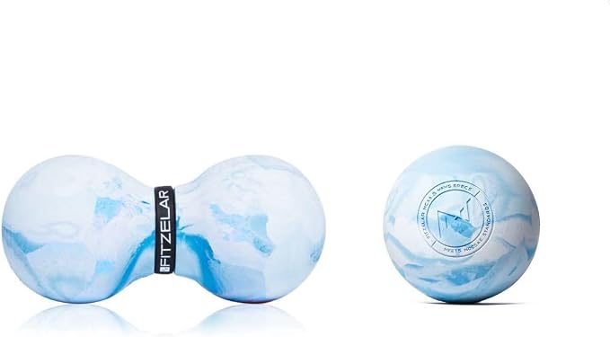 FITZELAR Massage Lacrosse Balls for Myofascial Release, Quality Certification, Massage Deep Tissue for Back and Shoulder, Trigger Point Therapy, Muscle Knots, Relieving Muscle Pain (2Blue)