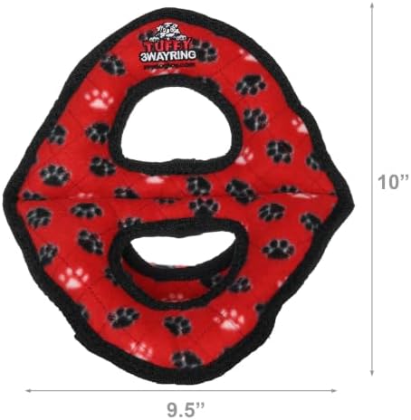 TUFFY® 2 Pack Ultimate 3Way Ring Ultra Durable Plush Dog Toys