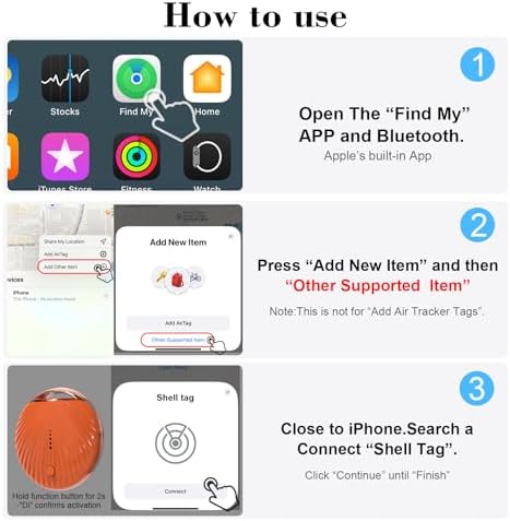 Air Tracker Tag, [MFi Certified] Smart Tag, Pet Bluetooth Tracker for Apple Find My, IP68 Waterproof,Replaceable Battery, Key Finder and Item Locator for Keys, Bags, Pets, Wallet (iOS Only)-Orange