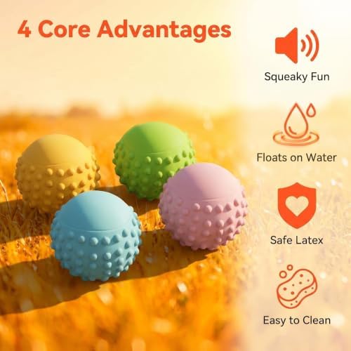Squeaky Dog Toys for Puppy Small Medium Dogs, 4PCS