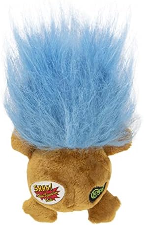 goDog Crazy Hairs Lion Silent Squeak Plush Dog Toy, Chew Guard Technology - Tan, Small