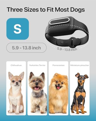 Dog Bark Collar Shock Vibration Beep: High Sensitive Barking Control Collar with Replaceable Battery for Small Medium Large Dogs (Small)