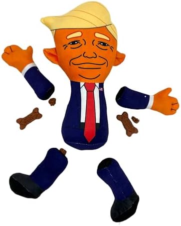 Trumpy Trump Dog Toy Funny Donald Stuffed Chew Toy