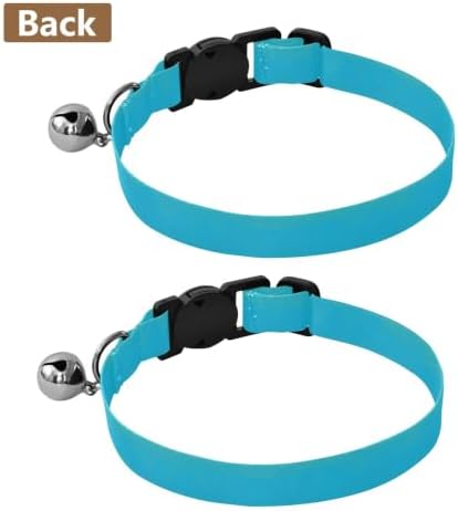 2 Pack Cat Collars Rainbow Gradient Decorative Pet Collar with Bell, Adjustable 10.6 to 17.1 Inches