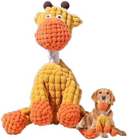 Eadwe 2026 New Dog Toys, Indestructible Plush Dog Toy, Dogs Toys for Aggressive Chewers, Dogs Squeaky Chew Toy for Indoor Pups Teething (D)