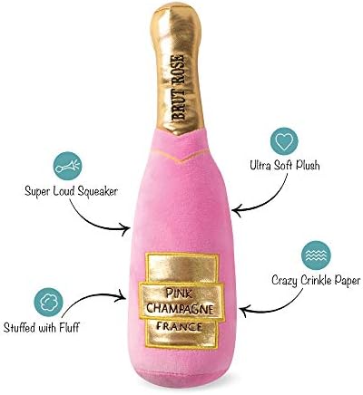 Fringe Studio Brut Rose Champagne-Plush Dog Toy (289391), Pet Shop Collection