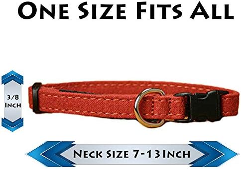 Hemp Cat Collars (Rust)