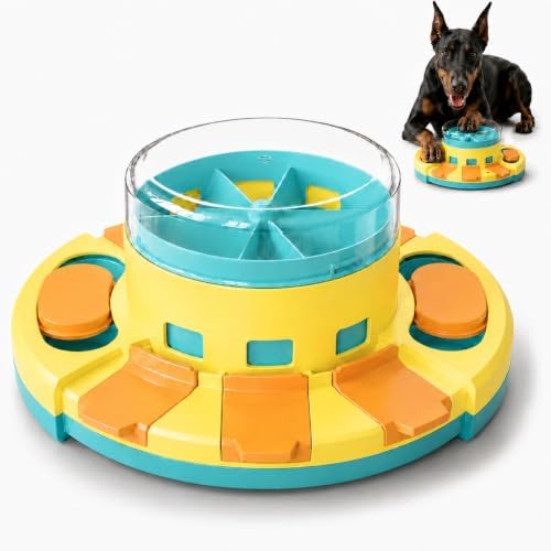 Dog Puzzle Toy Slow Feeder, Interactive Treat Dispenser for Mental Stimulation, Multi-Level Design Boredom Relief Toy for Small Medium Large Dogs
