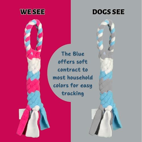 Patented Fleece Tug Toy for Dogs (Blue)