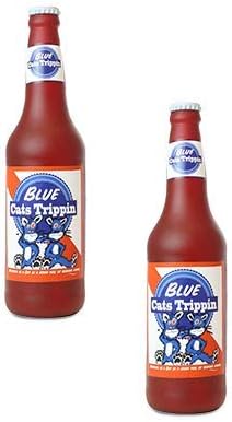 SILLY SQUEAKERS Tuffy 2 Pack Beer Bottle Dog Toy: Squeaky Dog Toy, Washable and Floats, Vinyl