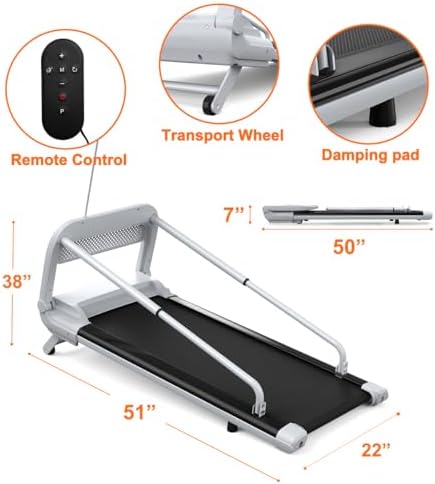 Dog Treadmill for Small/Medium Pets - Quiet Smart Pacer Treadmill, Indoor Fitness Machine with LED Display, 220LBS Capacity, Foldable Design & 0.5-6.5mph Speed