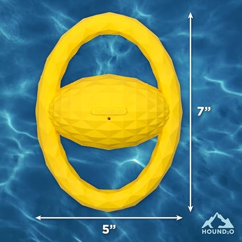 Squeaky Tug Ball - Floating Outdoor Dog Toy - Yellow