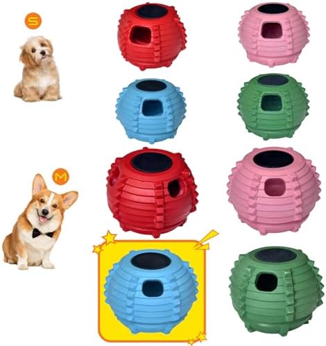 XHX Dog Toy to Keep Your Pup Busy and Distracted - Safe for Dogs - Low-Mess Design - Dog Toys for Medium and Large Dogs 25-75 lbs(Blue, M)