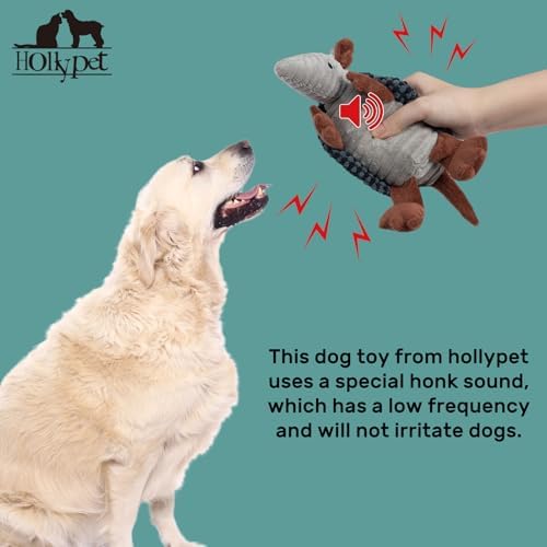 Hollypet Armadillo Squeaky Puppy Dog Toys for Small Medium Dogs, 8"