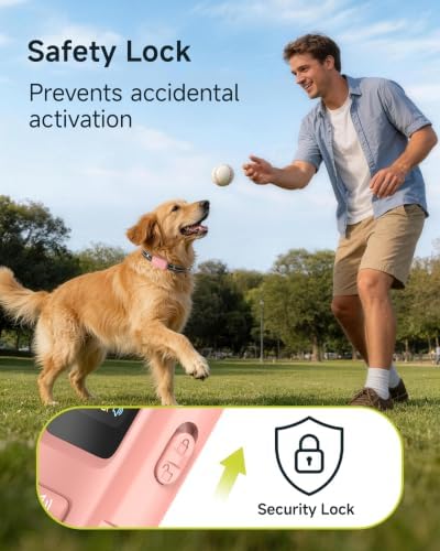 Dog Shock Collar - 4500FT Dog Training Collar with Remote, Blush Pink