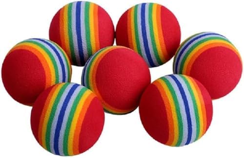 Bepets 12PCS Foam Balls for Cats, Colorful Rainbow Cat Toy Sponge Balls Soft Pet Toy