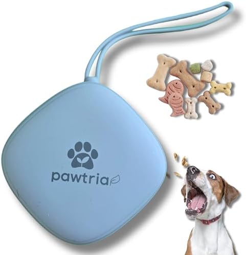 Pawtria BPA free Silicone Dog Treat Pouch, Matte Blue
