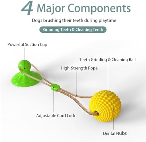 Corn Ball Chew Toys for Aggressive Chewers, Dog Tug Toy (Green)