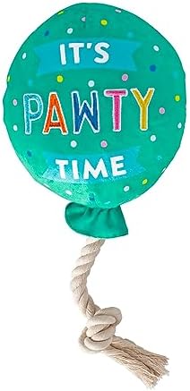 Fringe Studio Plush Dog Toy, I Pawty, You Pawty, Pet Shop Collection (314210)