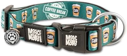 Max & Molly Gotcha! Smart ID Dog Collar - Coffee Break, L