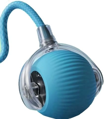Interactive Electric Pet Ball, USB Rechargeable Auto Rolling Toy with Tail