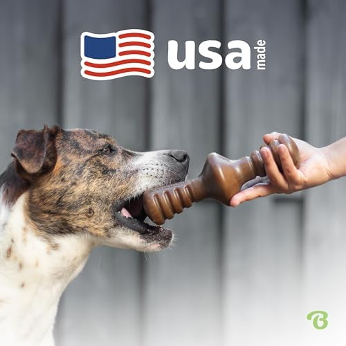 Benebone Zaggler Rolling Dog Chew Toy for Aggressive Chewers, Real Peanut, Made in USA, Small
