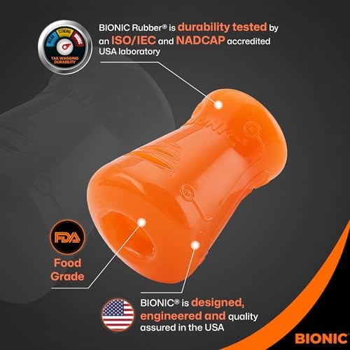 BIONIC Treat Shaker Dog Toy for Dogs Between 15-35 lbs, Medium