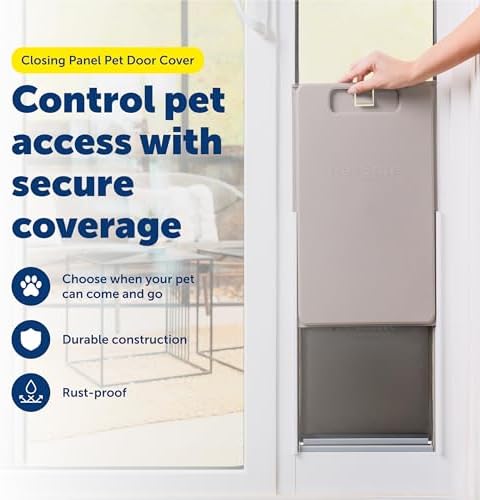 PetSafe Closing Panel Pet Door Cover, Durable Plastic, Small 5 in x 10 in