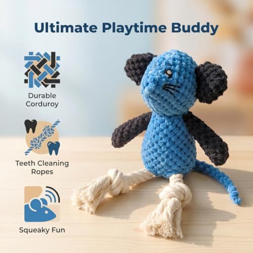 Squeaky Plush Interactive Dog Toy for Small Dogs
