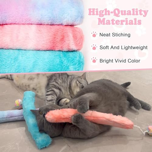Cat Kicker Toy Large 3pcs, Cat Catnip Toys with Bell