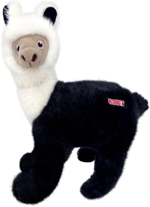KONG Toughz Durable Plush Dog Toy - Long-Lasting Soft Chew Toy for Aggressive Chewers, Safe & Interactive for Dogs (Llama)