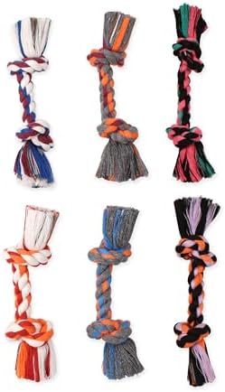 Mammoth Pet Products Flossy Chews Cottonblend Color Rope e, Mini, 6-Inch, MultiColored (20000V)