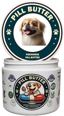 Peanut Butter Dog Pill Wrap Pekingese Label
