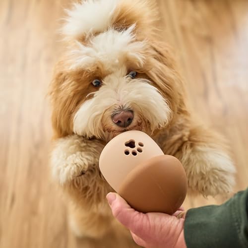 SPOT Treat Tumbler Mushroom – Freezable & Fillable Treat Dispensing Dog Toy for Small & Medium Dogs, Silicone, Easy to Clean, Interactive, Holds Small Kibble & Soft Snacks, 4.5 in