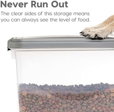 IRIS USA Airtight Dog Food Storage Container Combo, 30 lb & 11 lb Bin