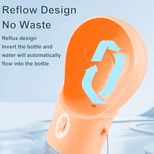 Dog Water Bottle, Widen Sink Portable Dogs Water Dispenser, Orange, 17oz