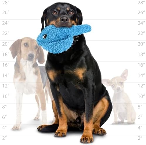 MIGHTY Tuffy Microfiber Medium Ball Stingray Dog Toy