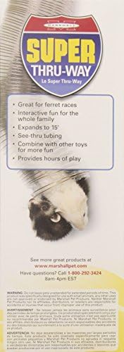 Marshall Pet Products Super Thru-Way - 15-Foot Interactive Tunnel for Ferrets and Small Pets, Durable and Flexible Design, Encourages Play and Exploration