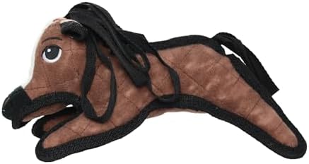 TUFFY® : Pony Dog Toy: Ultra Durable Plush Toy with Multiple Layers & Reinforced Seams, Washable and Floats, Original Construction