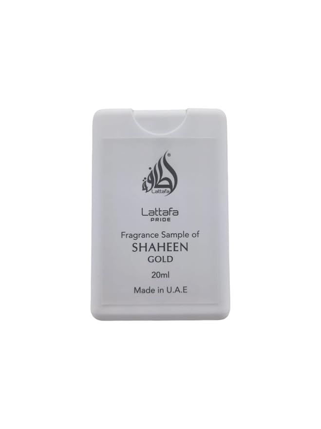 Lattafa Shaheen Gold Eau De Parfum Spray Trial Size, 20ml/0.67oz (Unisex) (Pack of 2)