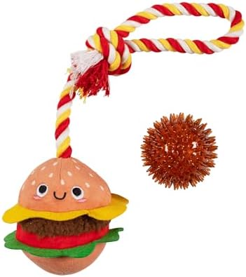 Fringe Studio Plush Dog Toy with Rope, You’RE The BUN That I Want, Pet Shop Collection (314527)
