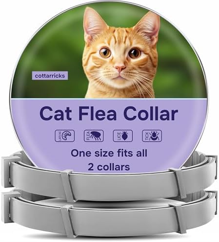 Flea and Tick Prevention for Cats - Collar - 2 Count - Adjustable