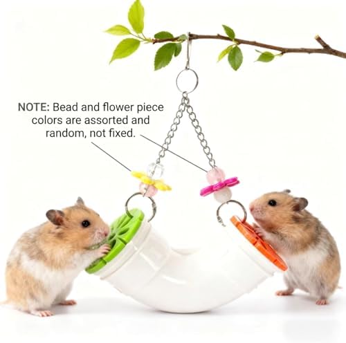 2 Pack Mouse Rat Enrichment Toys for Pet Mice -Treat Dispenser Rats Foraging Toy, Hanging Foraging Dispenser for Rats, Mice, Guinea Pig Small Pet