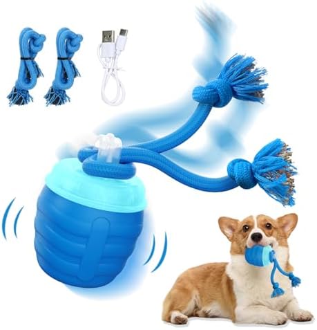 Interactive Dog Toys Ball, Automatic Motion Activated Dog Interactive Toy for Medium/Large Dogs, Moving Dogs Ball for Boredom(Blue)