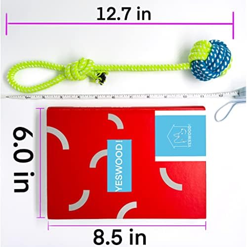 YESWOOD! Tug of War Dog Toy Small Breed,4-Pack Small Dog Rope Toy with Ball